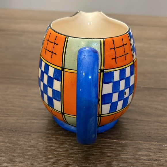 Vintage Royal Trico hand decorated geometric design pitcher Nagoya Japan unique - Picture 2 of 14